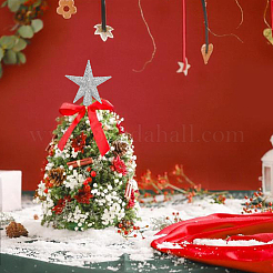 12 décoration d'étoile de sapin de Noël en résine pailletée&nbsp;DIY-DR0002-20