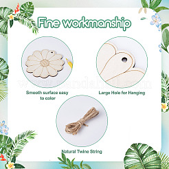 100 pendentif en bois de 10 styles et formes mixtes&nbsp;WOOD-EL0001-01