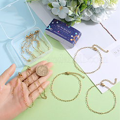 12 Stück 304 Edelstahl Büroklammer Kette Armband Set für Frauen&nbsp;BJEW-SC0001-21