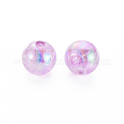 Perles en acrylique transparentes craquelées&nbsp;LS-MACR-S373-66-L01