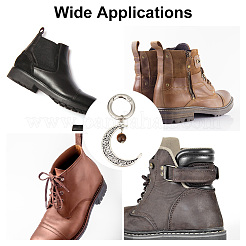 12 pièce de breloques de chaussures en alliage soleil et lune&nbsp;HJEW-DR00003