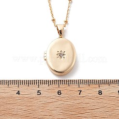 Collane con medaglione in zirconia cubica trasparente&nbsp;LS-NJEW-A036-01C