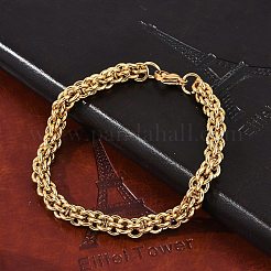 Bracelets à chaîne en acier inoxydable 304 pour femmes et hommes&nbsp;BJEW-F488-38G