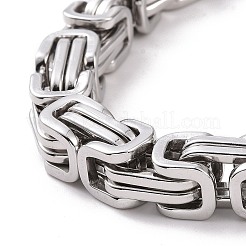Anlaufgeschützte 201 Edelstahl-Kettenarmbänder im Königskettenstil&nbsp;BJEW-V0345-01