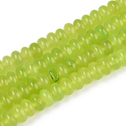 Gefärbt natürlichen weißen Jade Perlen Stränge&nbsp;G-T139-59A-12