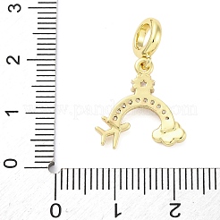 Messing mikro pflastern kubik zirkonia europäisch baumeln charme&nbsp;KK-D325-09G