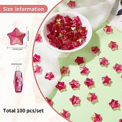 100 pieza de cuentas de lampwork hechas a mano de color degradado&nbsp;DIY-SZ0010-51D