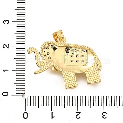 Pendentifs avec zircon cubiques à micro-pavés en laiton&nbsp;KK-C087-23G