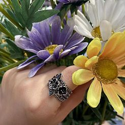 3 anello impilabile in ottone con fiore per donna&nbsp;FS-WG45278-02