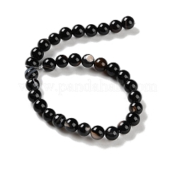 Chapelets de perles en agate à rayures naturelles/agates à bandes&nbsp;G-Z060-A01-A08
