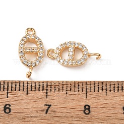 Collegamenti in ottone lucido con zirconi cubici&nbsp;KK-T082-10G