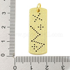 Echte 18 Karat vergoldete Messing Micro Pave Zirkonia Anhänger&nbsp;KK-R159-06B-G
