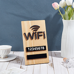 Holzschild für Gäste mit WLAN&nbsp;DJEW-WH0016-72