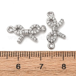 Colgantes de conector de circonita cúbica transparente con pavé de latón&nbsp;ZIRC-L105-12P
