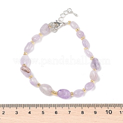 Bracelets en chips d'améthyste lavande naturelle pour femmes&nbsp;BJEW-H623-01S-05