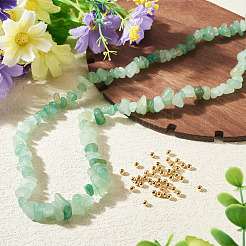 1 hebra de cuentas de aventurina verde natural&nbsp;G-TAD0001-02A