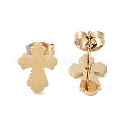 Boucles d'oreilles à tige en acier inoxydable 304 plaqué sous vide PVD pour femmes&nbsp;EJEW-A048-47C-G