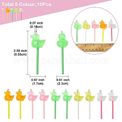 10 gros pendentif lumineux en résine translucide&nbsp;FIND-FS0002-91B