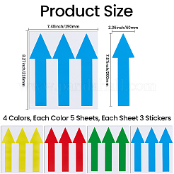 20 hoja de etiquetas adhesivas de flechas guía de papel de 4 colores&nbsp;DIY-GF0014-48