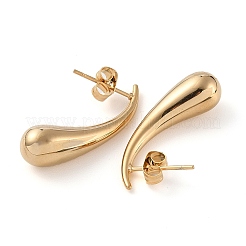 Orecchini a goccia in acciaio inossidabile 304 con placcatura ionica (ip) per donna&nbsp;LS-EJEW-A104-14G