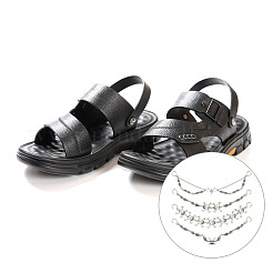 8 pièces 4 styles style gothique crâne aile fer torsadé bottes sangle chaînes pour halloween&nbsp;FIND-AB00066