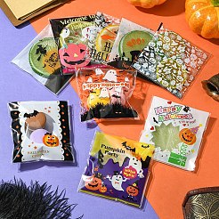 100 Stück Plastik-Backbeutel mit Halloween-Motiv&nbsp;OPP-YW0001-05
