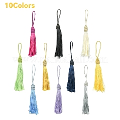Décorations de gros pendentif pompon en polyester&nbsp;FIND-YW0004-59A