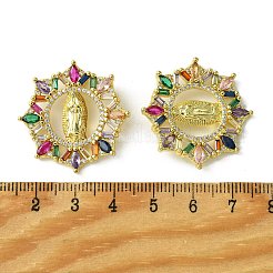 Pendentifs en laiton avec zircon cubique micro pavé&nbsp;KK-H472-52G