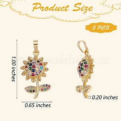 Colgante micropavé cubic zirconia de latón&nbsp;ZIRC-SZ0003-47