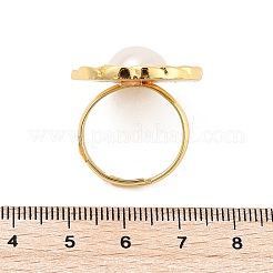 Ovale Messing-Fingerringe für Damen&nbsp;RJEW-S622-03G