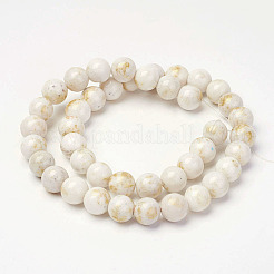 Natur Mashan Jade Perlen Stränge&nbsp;G-P232-01-F-8mm