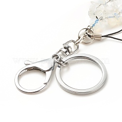 Pierre précieuse synthétique et naturelle avec porte-clés bracelet en acrylique&nbsp;HJEW-JM00689