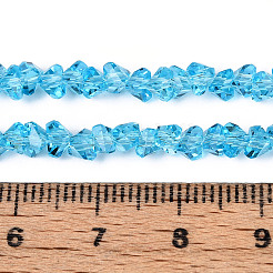 Abalorios de vidrio transparente hebras&nbsp;GLAA-N018-4mm-03