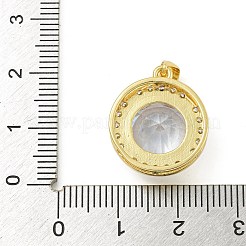Rack de latón chapado colgantes de óxido de circonio cúbico&nbsp;KK-Z067-15G