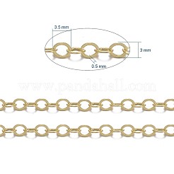 Cadenas portacables ovaladas planas de latón&nbsp;CHC025Y-G