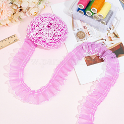 Ruban de dentelle plissée en polyester de 8 mètre&nbsp;OCOR-WH0078-159B