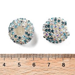 Perles rondes en verre strass scintillantes&nbsp;OACR-S048-01G