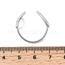 Anelli polsini aperti in acciaio inossidabile 304 per donna&nbsp;RJEW-K313-16P