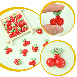 20pcs 2 styles de pendentifs en résine opaque&nbsp;RESI-SC0036-65