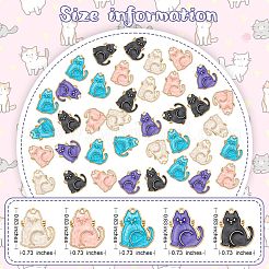 50 pz 5 colori ciondoli in lega di smalto&nbsp;ENAM-SZ0002-86