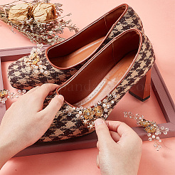 1 Paar Schuhdekorationen aus Eisen-Strass&nbsp;DIY-NB0007-83