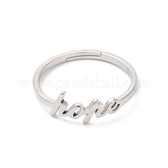 Anillo ajustable con la palabra 