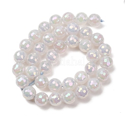 Chapelets de perles en agate naturelle électrolytique&nbsp;G-B191-A07-10mm-01
