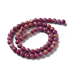 Brins de perles teintes en jaspe impérial synthétique&nbsp;G-D077-A01-01G