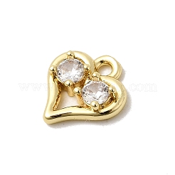 Pendentifs avec zircon cubiques à micro-pavés en laiton&nbsp;KK-L258-11G-03