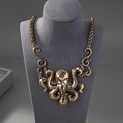 Böhmische Halsketten mit Anhänger aus Legierung mit Kristall und Strass im Oktopus-Stil&nbsp;FS-WG0239D-01