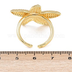 Manschettenringe aus Messing mit Ozeanmotiv&nbsp;RJEW-C135-01G-14