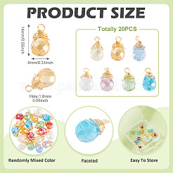 20 pièces pendentifs en verre&nbsp;PALLOY-TA00240