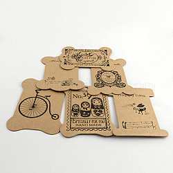 Cardboard Display Cards, One Package(100pcs) just Include One Random Shape, not Mixed Styles, Peru, 100~110x75~80x1mm