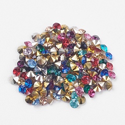 Strass en résine à pointe pointue de grade AAA, forme de diamant, couleur mixte, 2.0mm, environ 2055 pcs/5 g